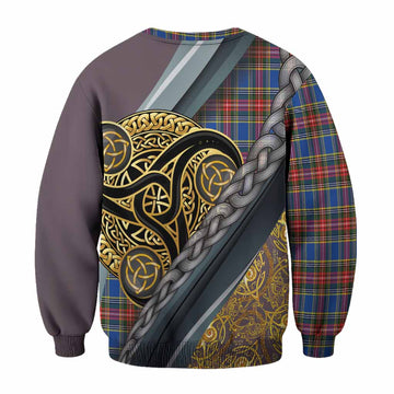 MacBeth (McBeth) Tartan Crest Sweatshirt Scottish Triskele Celtic