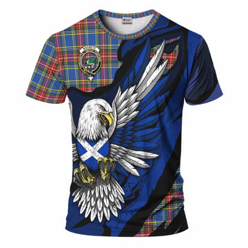 MacBeth (McBeth) Tartan Crest T-Shirt Scottish Eagle Grunge Style Kid's Shirt - Tartan Vibes Clothing