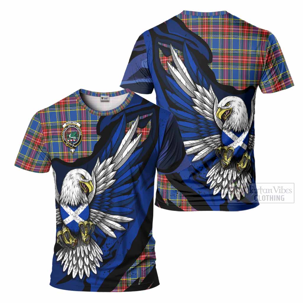 MacBeth (McBeth) Tartan Crest T-Shirt Scottish Eagle Grunge Style - Tartan Vibes Clothing
