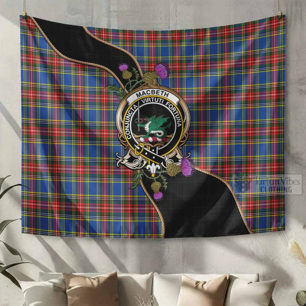 MacBeth (McBeth) Tartan Crest Tapestry Scottish Thistle Spirit - Tartan Vibes Clothing