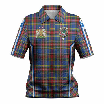 MacBeth (McBeth) Tartan Crest Women’s Polo Sweater Top Scotland Coat of Arm Flag Style