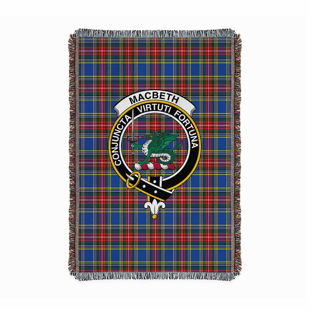 MacBeth (McBeth) Tartan Crest Woven Blanket S 43 x 67 inches 110 x 170cm - Tartan Vibes Clothing