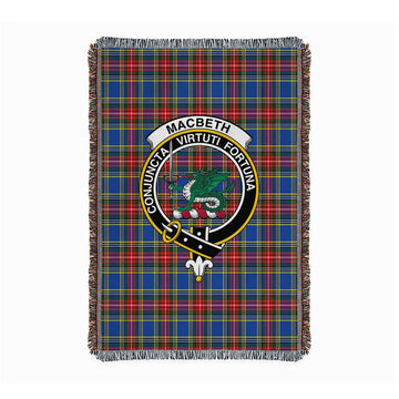 MacBeth (McBeth) Tartan Crest Woven Blanket S 43 x 67 inches 110 x 170cm - Tartan Vibes Clothing