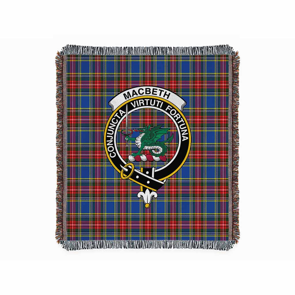 MacBeth (McBeth) Tartan Crest Woven Blanket M 51 x 60 inches 130 x 150cm - Tartan Vibes Clothing
