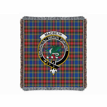 MacBeth (McBeth) Tartan Crest Woven Blanket M 51 x 60 inches 130 x 150cm - Tartan Vibes Clothing