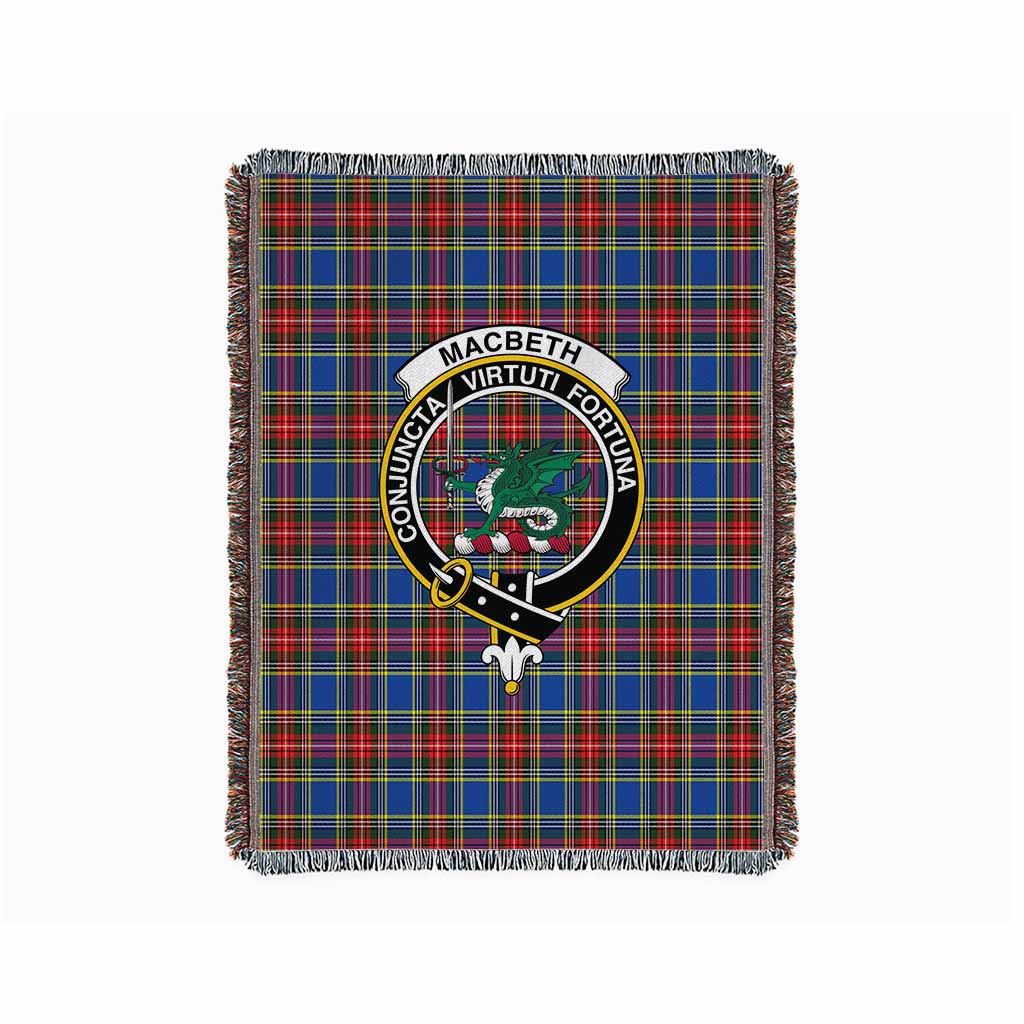 MacBeth (McBeth) Tartan Crest Woven Blanket L 59 x 79 inches 150 x 200cm - Tartan Vibes Clothing