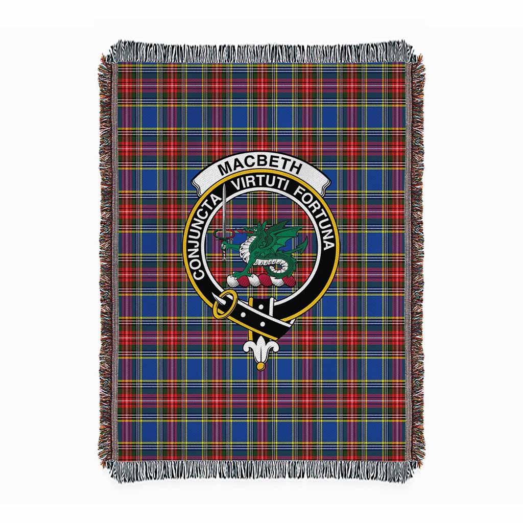 MacBeth (McBeth) Tartan Crest Woven Blanket XL 63 x 87 inches 160 x 200cm - Tartan Vibes Clothing