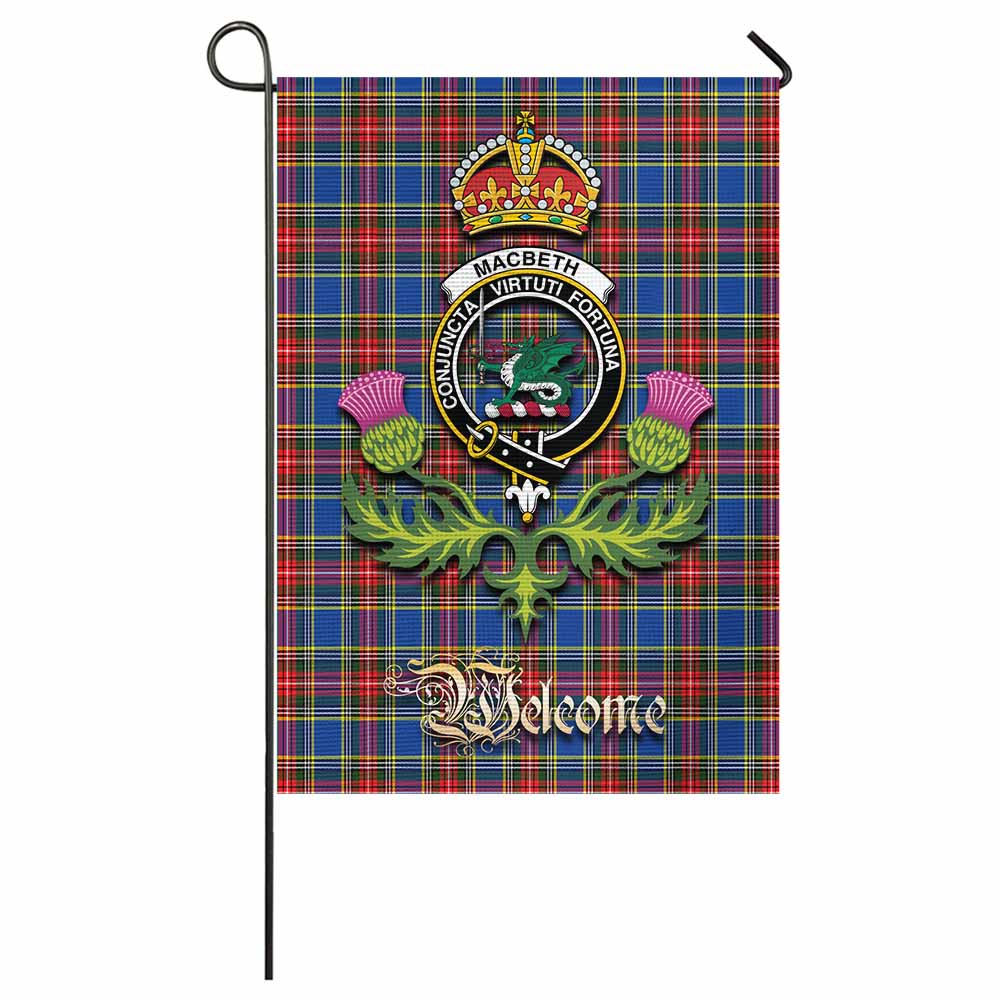 MacBeth (McBeth) Tartan Family Crest Garden Flag Royal Thistle Welcome Style - Tartan Vibes Clothing