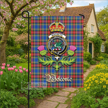 MacBeth (McBeth) Tartan Family Crest Garden Flag Royal Thistle Welcome Style