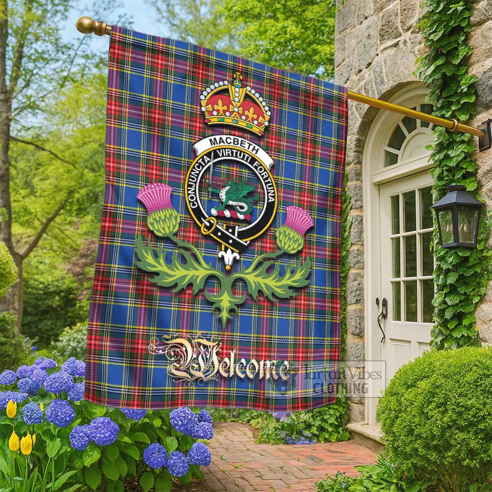MacBeth (McBeth) Tartan Family Crest Garden Flag Royal Thistle Welcome Style - Tartan Vibes Clothing