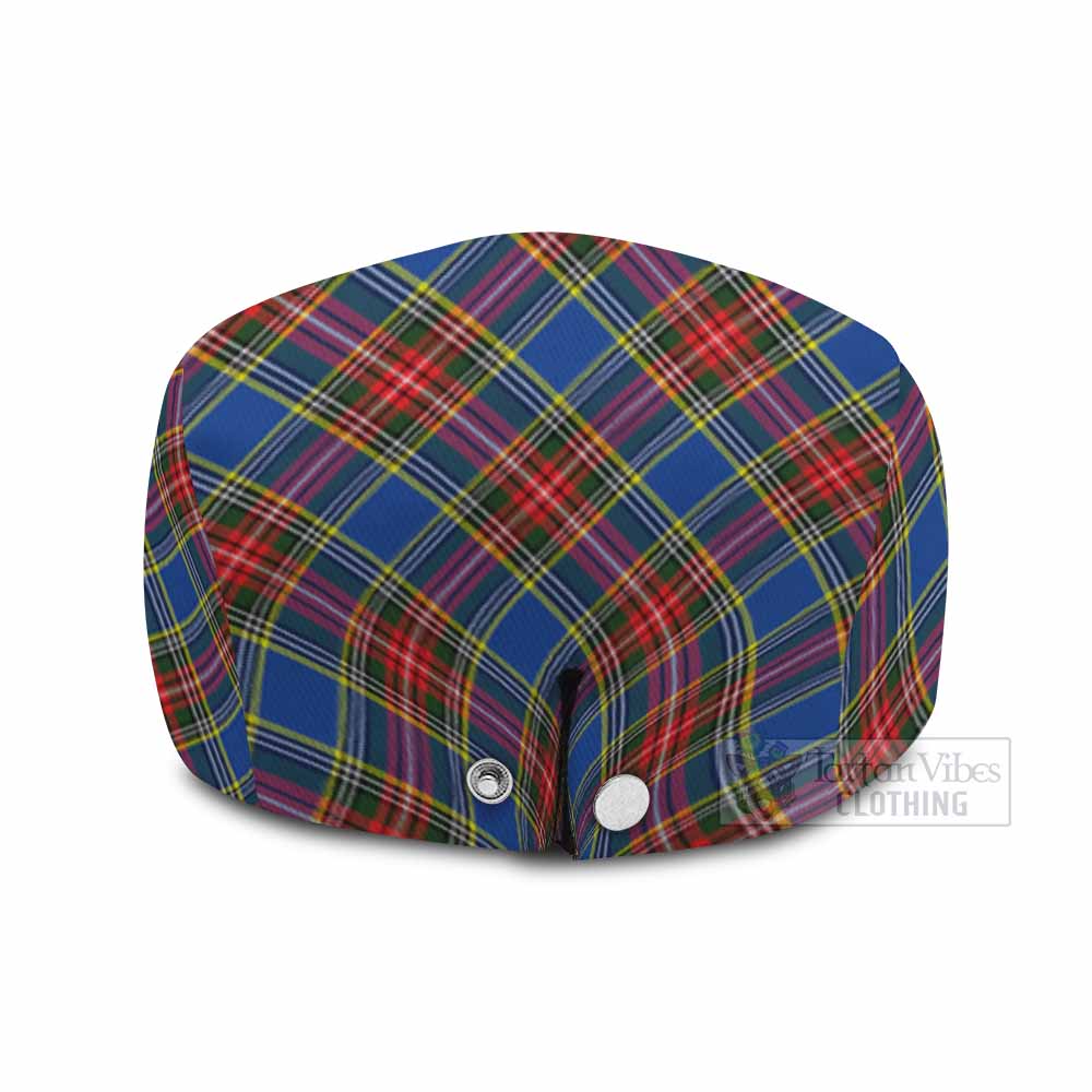 MacBeth (McBeth) Tartan Flat Cap, Jeff Cap Cross Style with Family Crest - Tartan Vibes Clothing