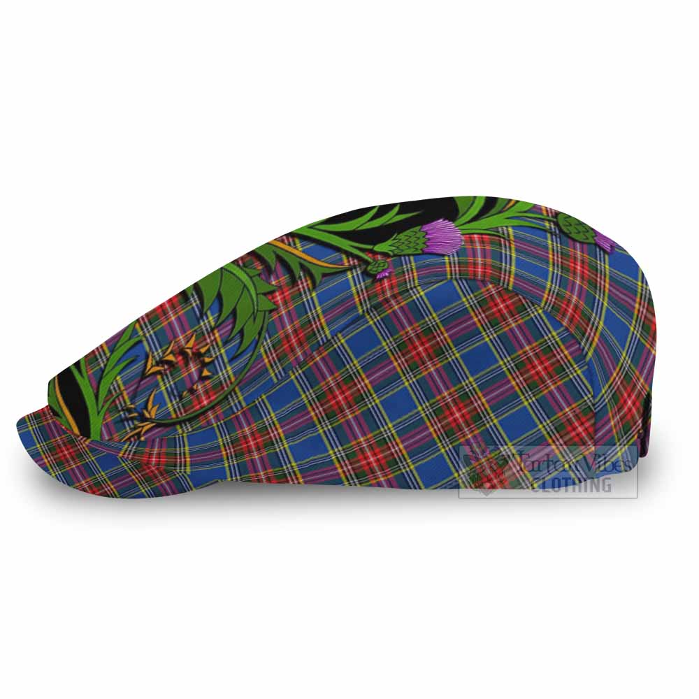 MacBeth (McBeth) Tartan Flat Cap, Jeff Cap Scottish Thistle Pride Heritage Art - Tartan Vibes Clothing