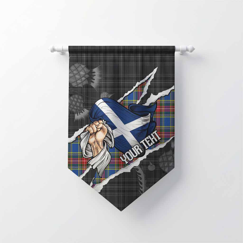 MacBeth (McBeth) Tartan Gonfalon Hands with Scotland National Flags Chevron - Tartan Vibes Clothing