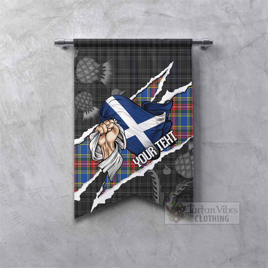 MacBeth (McBeth) Tartan Gonfalon Hands with Scotland National Flags Fishtail - Tartan Vibes Clothing
