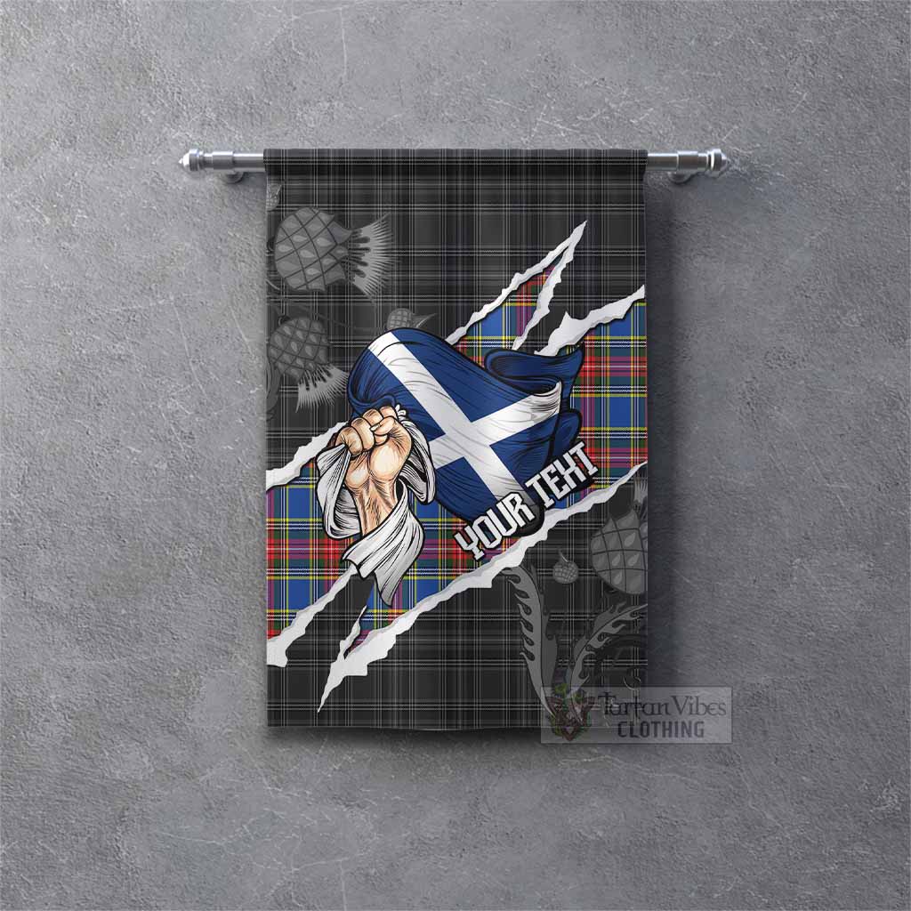 MacBeth (McBeth) Tartan Gonfalon Hands with Scotland National Flags Rectangle - Tartan Vibes Clothing
