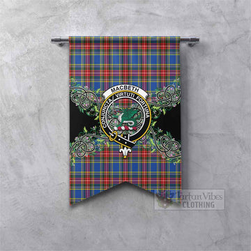 MacBeth (McBeth) Tartan Gonfalon Thistle Scottish Spirit Fishtail - Tartan Vibes Clothing