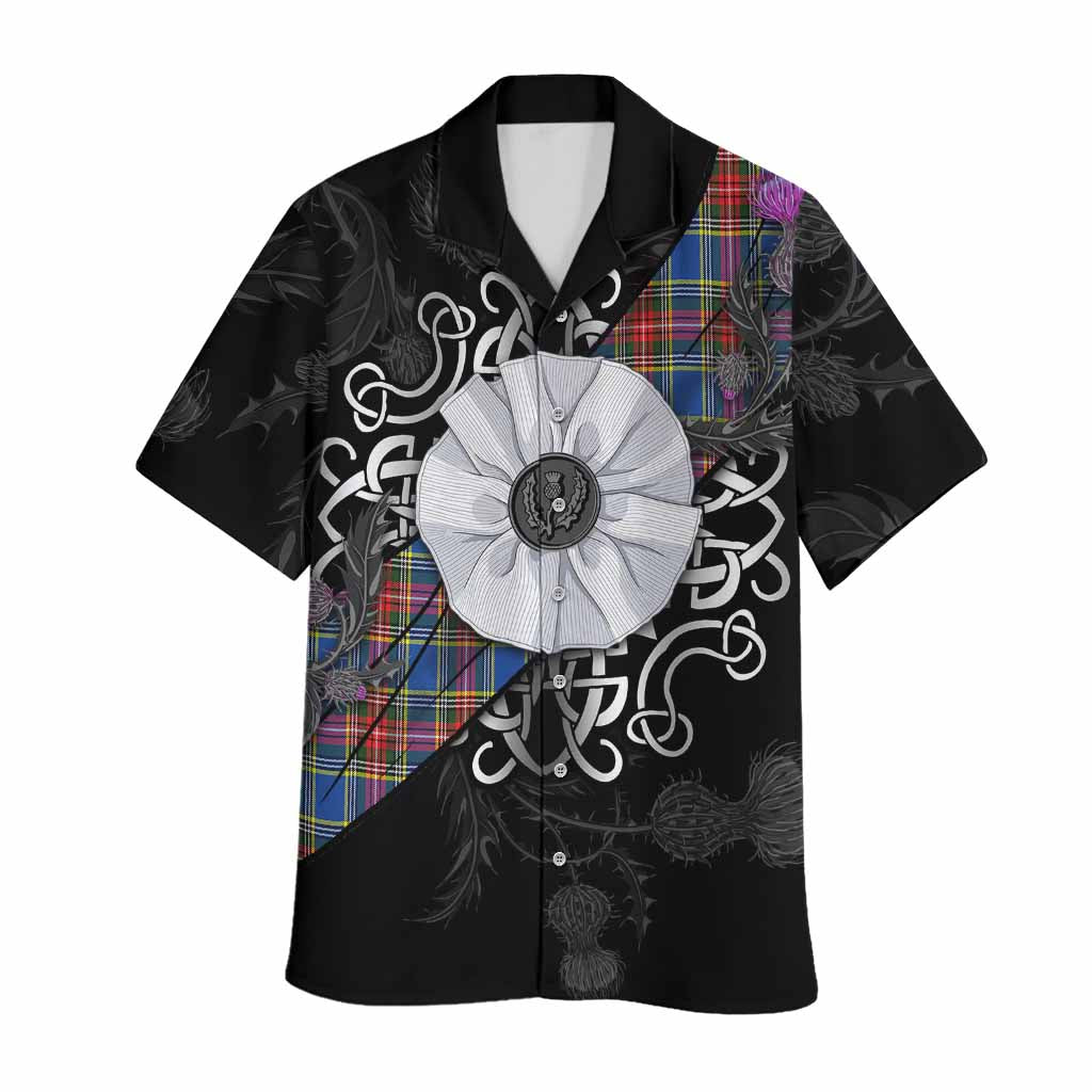MacBeth (McBeth) Tartan Hawaiian Shirt Jacobite White Rose Kid - Tartan Vibes Clothing