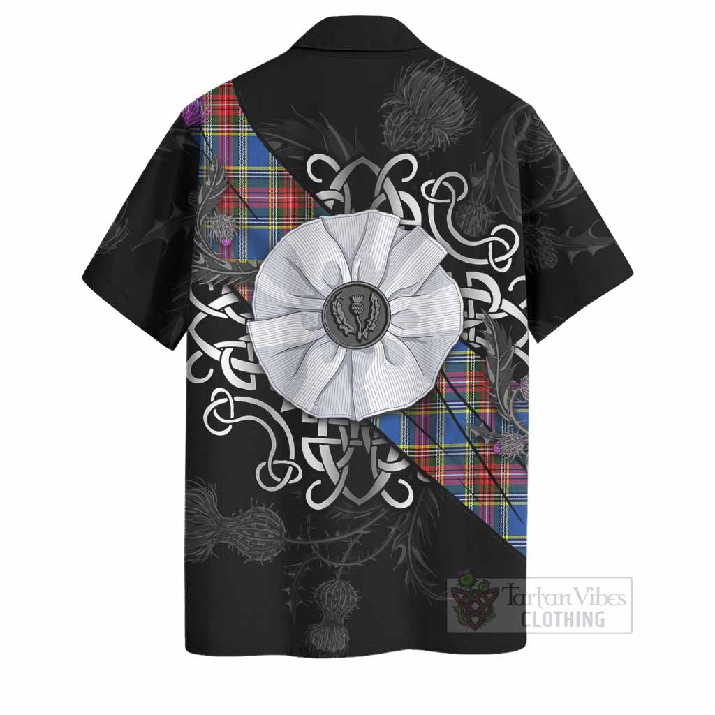 MacBeth (McBeth) Tartan Hawaiian Shirt Jacobite White Rose - Tartan Vibes Clothing