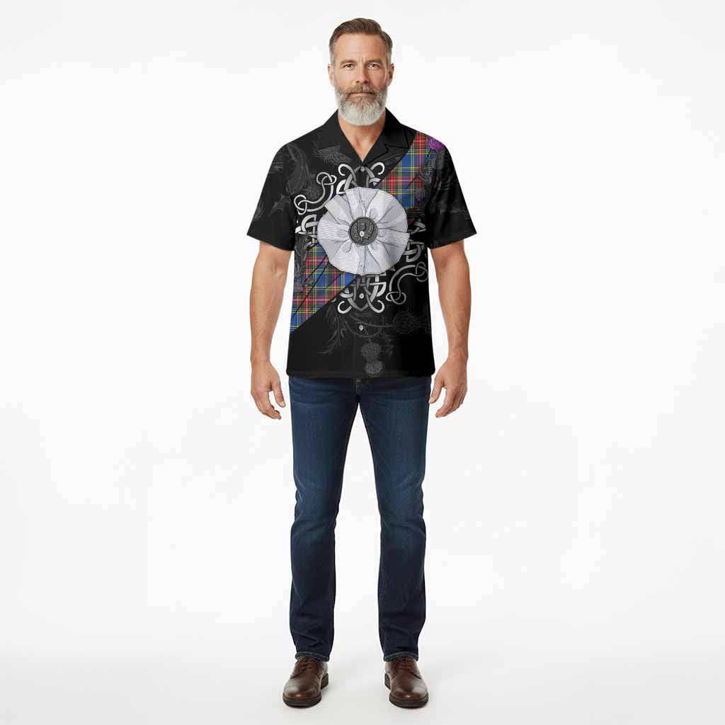 MacBeth (McBeth) Tartan Hawaiian Shirt Jacobite White Rose - Tartan Vibes Clothing
