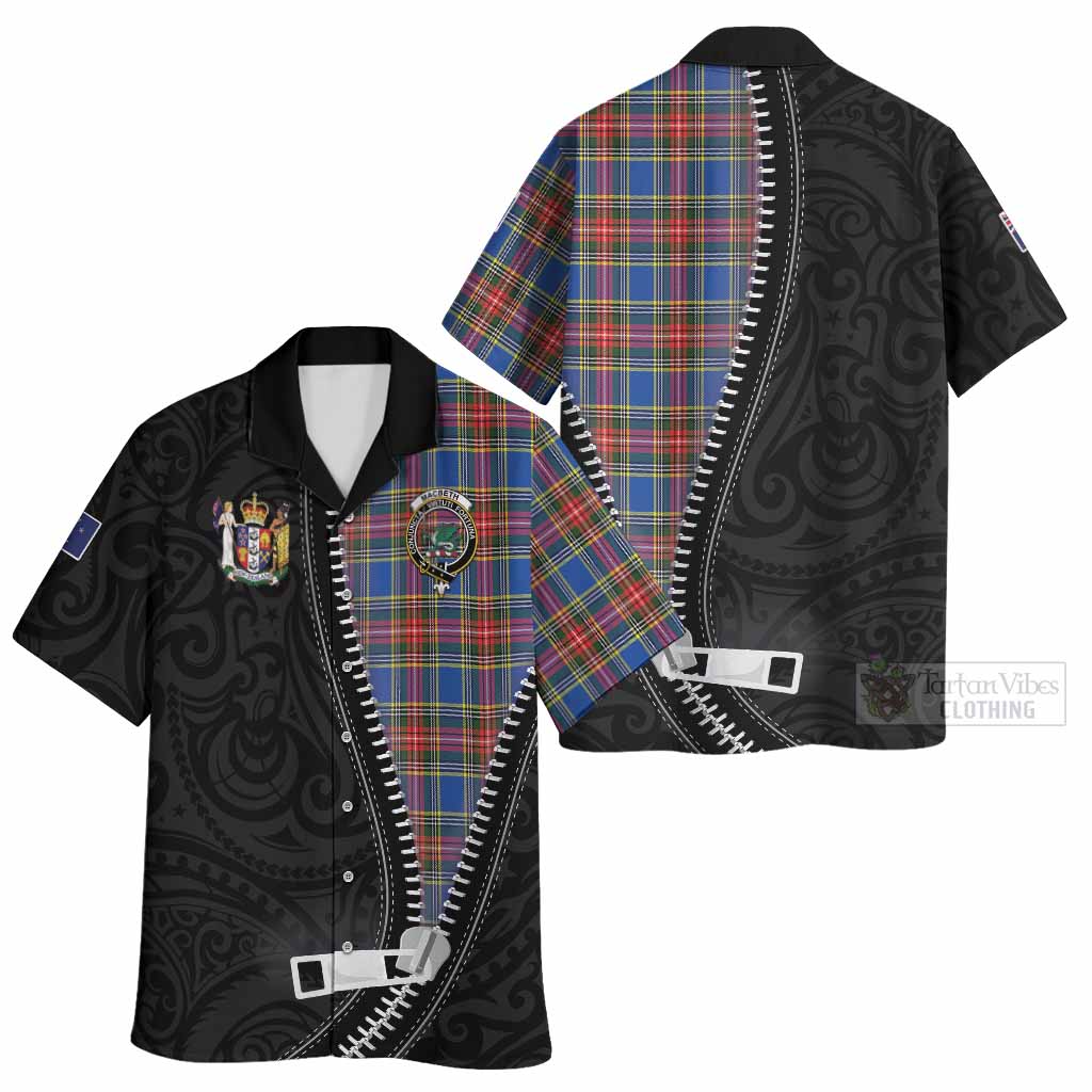 MacBeth (McBeth) Tartan Hawaiian Shirt New Zealand Pattern Unique Zipper Stylized