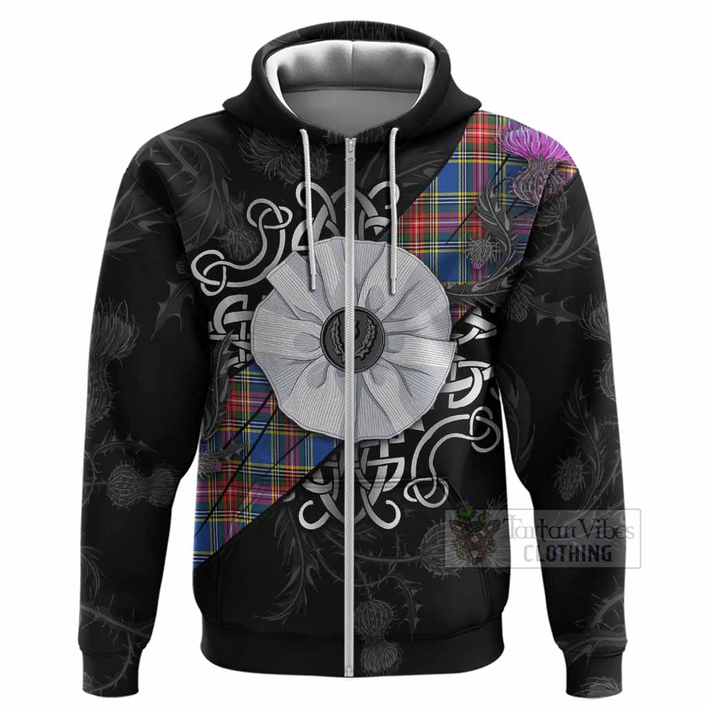 MacBeth (McBeth) Tartan Hoodie Jacobite White Rose Zip Hoodie - Tartan Vibes Clothing