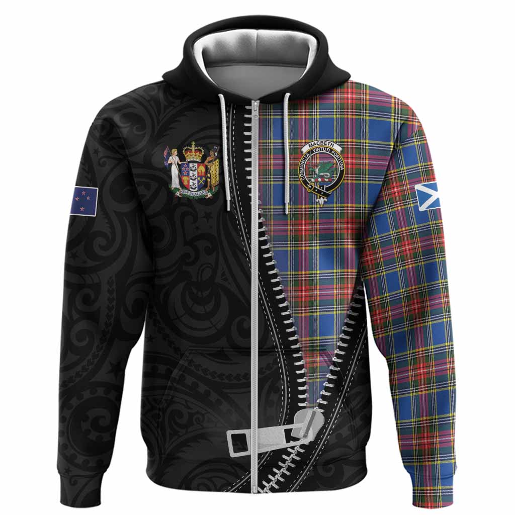 MacBeth (McBeth) Tartan Hoodie New Zealand Pattern Unique Zipper Stylized
