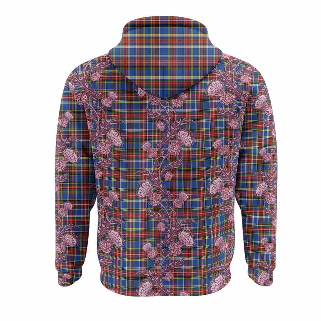 MacBeth (McBeth) Tartan Hoodie Seamless Scottish Thistle Flowers