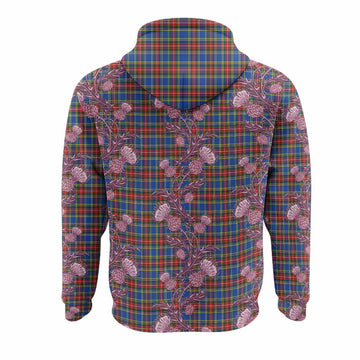 MacBeth (McBeth) Tartan Hoodie Seamless Scottish Thistle Flowers