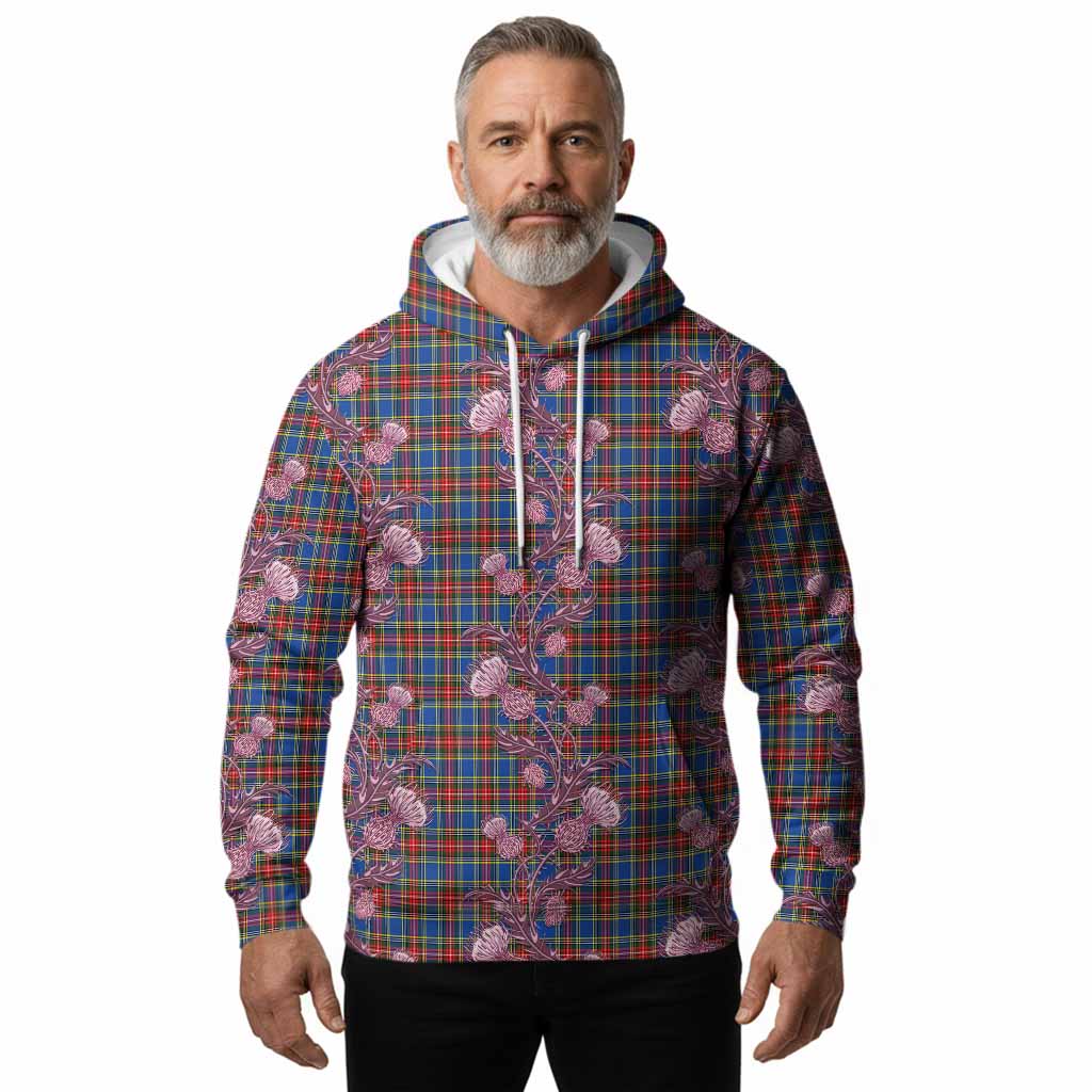MacBeth (McBeth) Tartan Hoodie Seamless Scottish Thistle Flowers