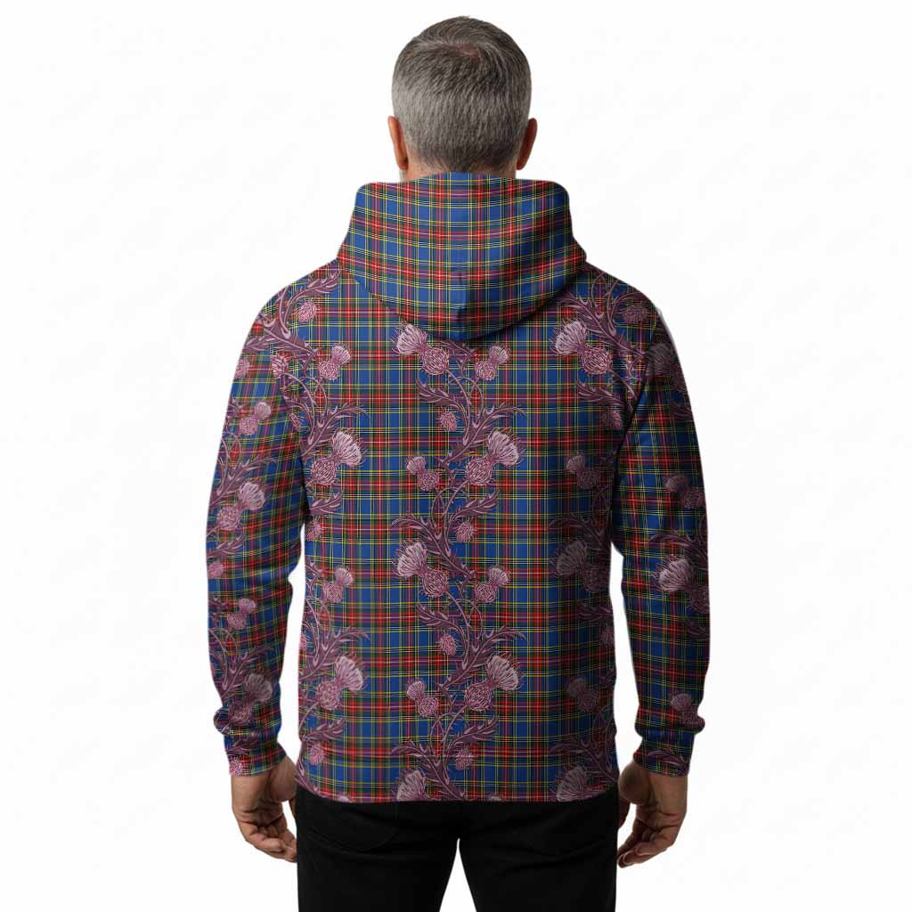 MacBeth (McBeth) Tartan Hoodie Seamless Scottish Thistle Flowers