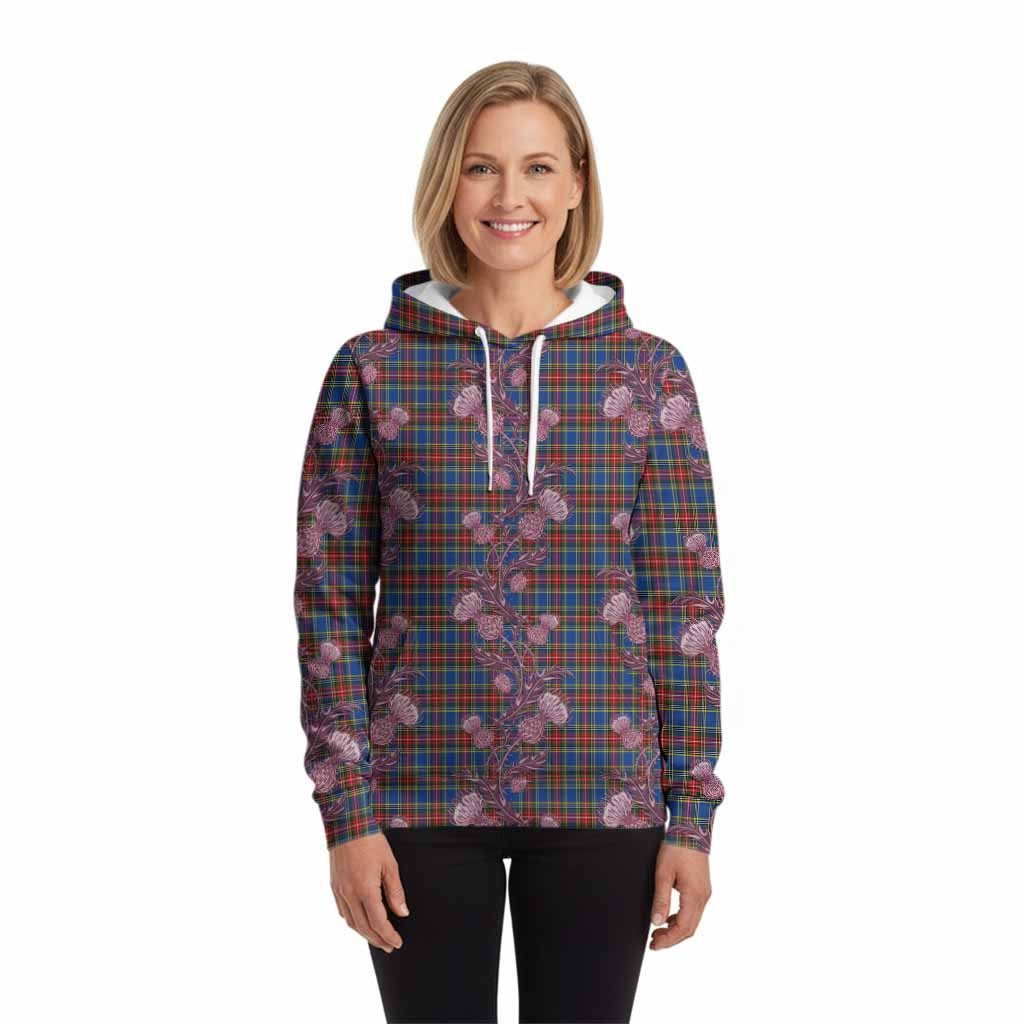 MacBeth (McBeth) Tartan Hoodie Seamless Scottish Thistle Flowers