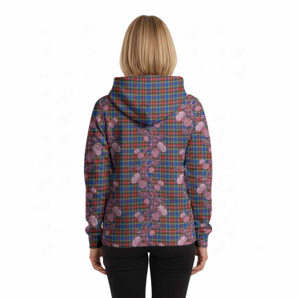 MacBeth (McBeth) Tartan Hoodie Seamless Scottish Thistle Flowers