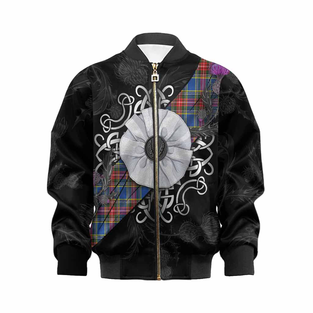 MacBeth (McBeth) Tartan Kid Bomber Jacket Jacobite White Rose Kid XS - Tartan Vibes Clothing