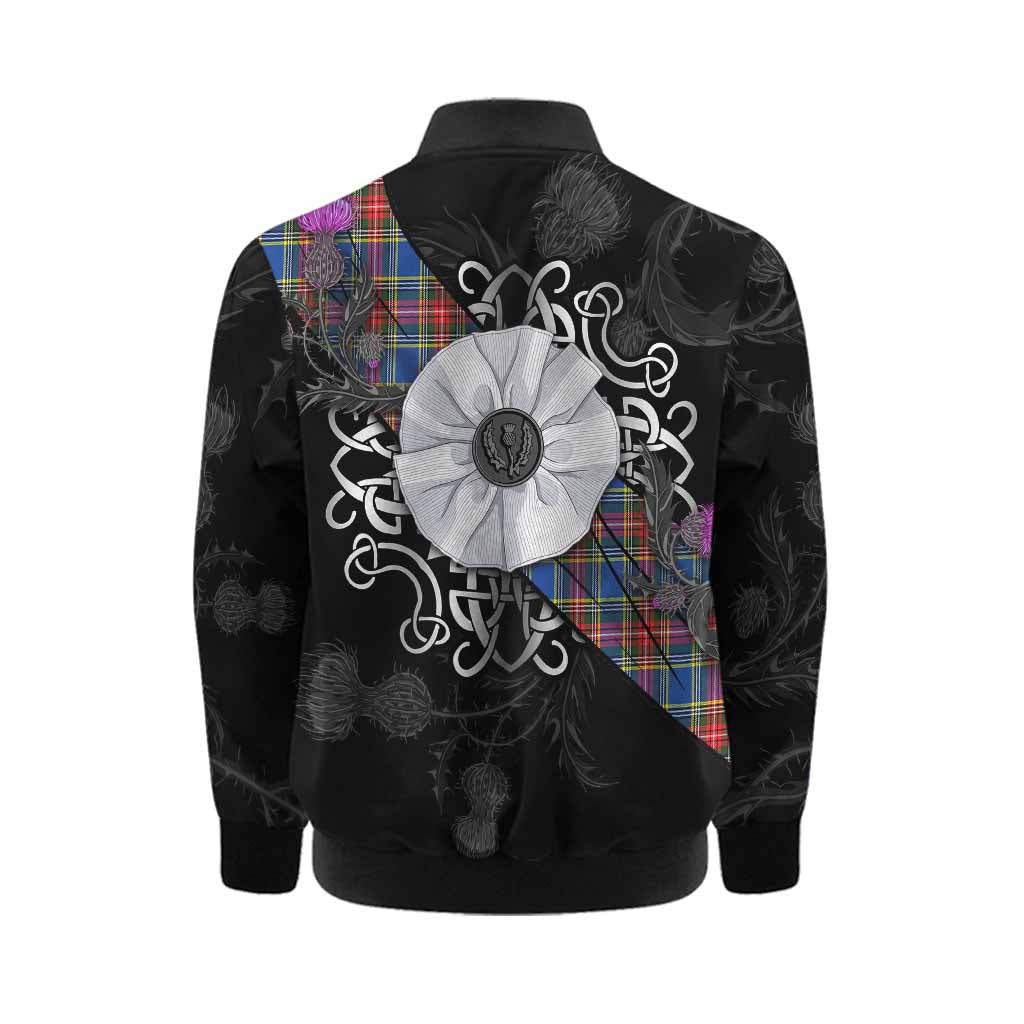 MacBeth (McBeth) Tartan Kid Bomber Jacket Jacobite White Rose Kid - Tartan Vibes Clothing