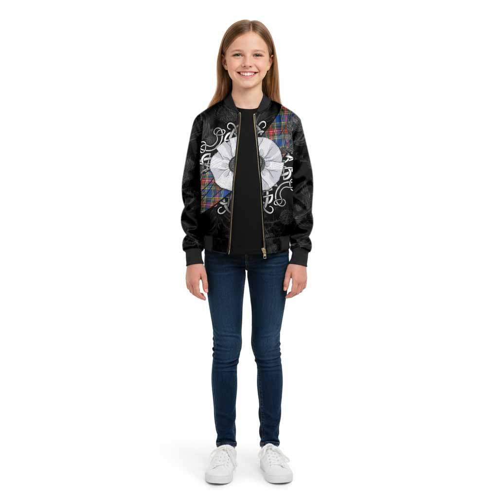MacBeth (McBeth) Tartan Kid Bomber Jacket Jacobite White Rose - Tartan Vibes Clothing