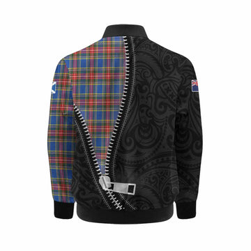 MacBeth (McBeth) Tartan Kid Bomber Jacket New Zealand Pattern Unique Zipper Stylized