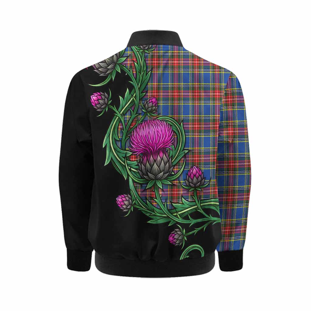 MacBeth (McBeth) Tartan Kid Bomber Jacket Resilient Scottish Thistle Kid - Tartan Vibes Clothing