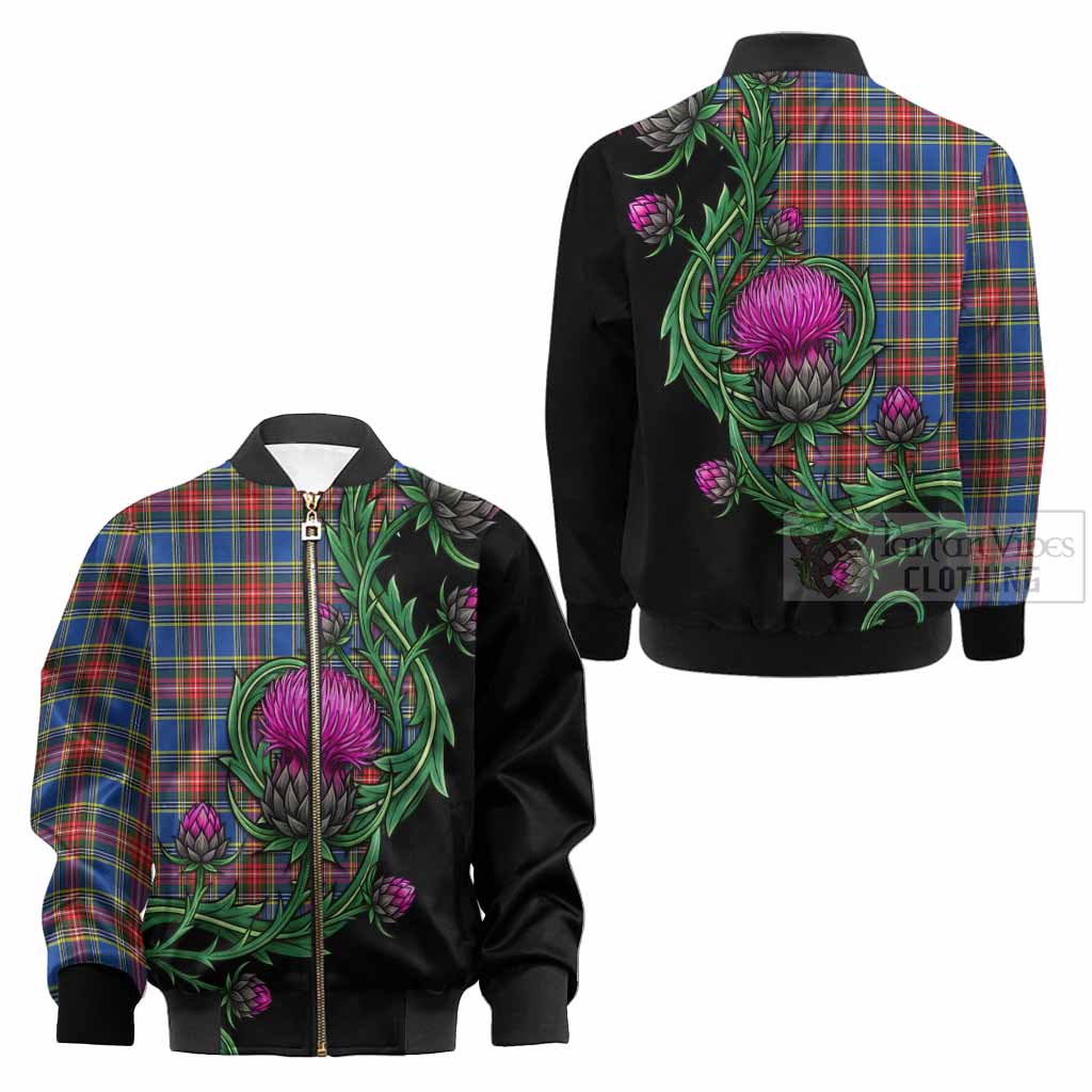 MacBeth (McBeth) Tartan Kid Bomber Jacket Resilient Scottish Thistle - Tartan Vibes Clothing