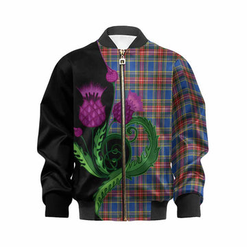 MacBeth (McBeth) Tartan Kid Bomber Jacket Traditional Scottish Thistle
