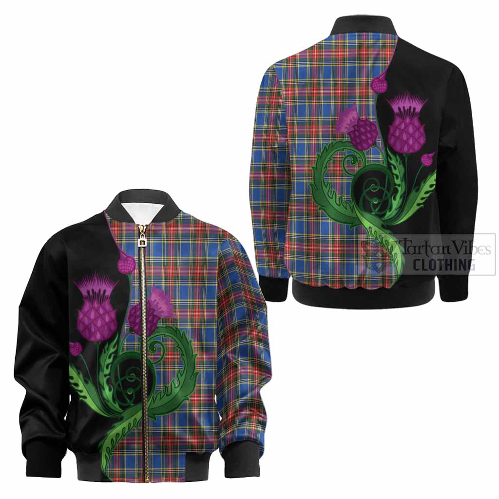 MacBeth (McBeth) Tartan Kid Bomber Jacket Traditional Scottish Thistle - Tartan Vibes Clothing