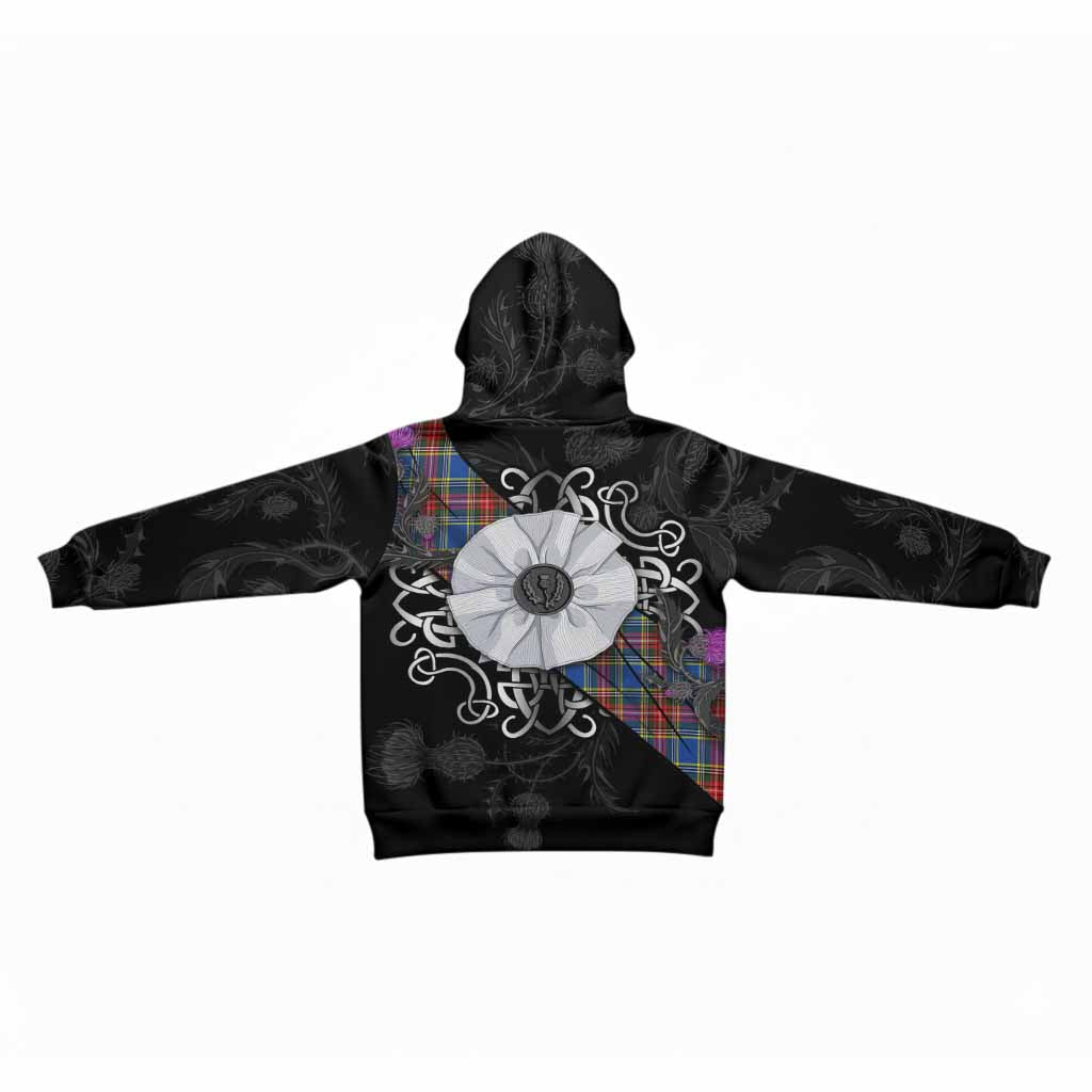 MacBeth (McBeth) Tartan Kid Hoodie Jacobite White Rose - Tartan Vibes Clothing