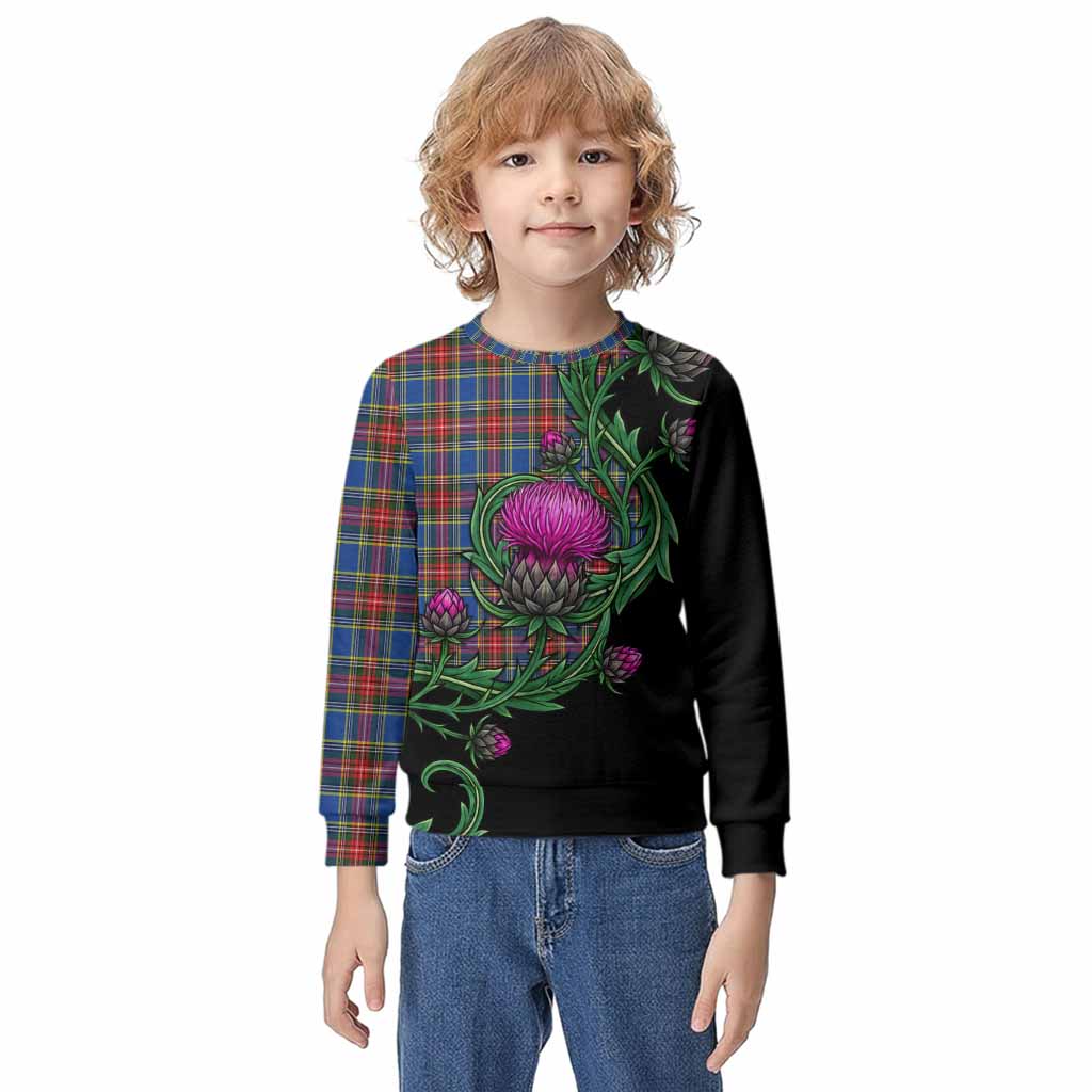 MacBeth (McBeth) Tartan Kid Knitted Sweatshirt Resilient Scottish Thistle Kid - Tartan Vibes Clothing