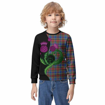 MacBeth (McBeth) Tartan Kid Knitted Sweatshirt Traditional Scottish Thistle