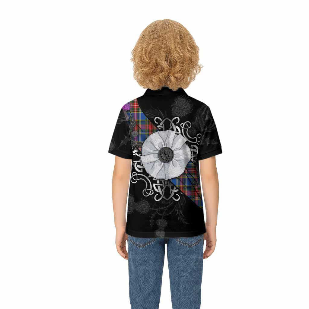 MacBeth (McBeth) Tartan Kid Polo Shirt Jacobite White Rose - Tartan Vibes Clothing