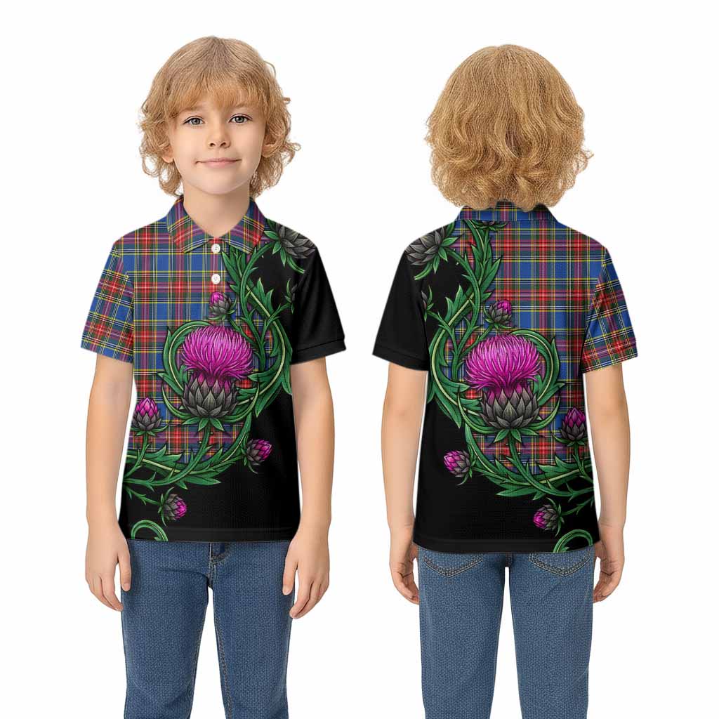 MacBeth (McBeth) Tartan Kid Polo Shirt Resilient Scottish Thistle - Tartan Vibes Clothing