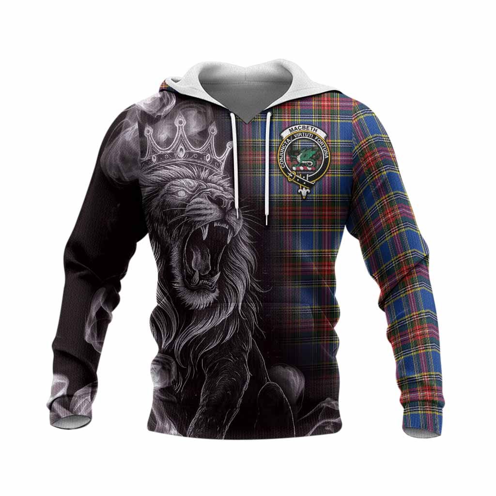 MacBeth (McBeth) Tartan Knitted Hoodie Roaring Lion Heritage
