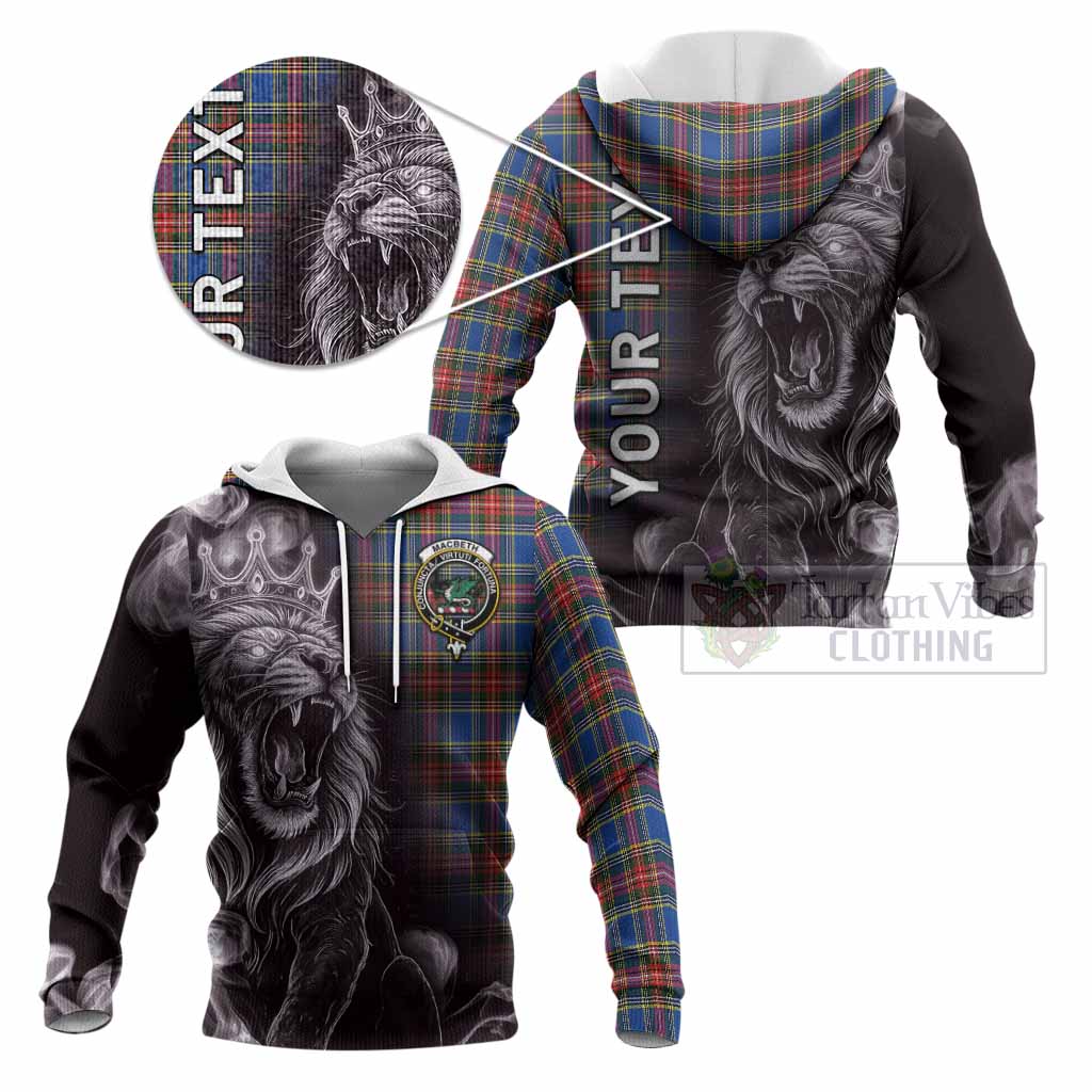 MacBeth (McBeth) Tartan Knitted Hoodie Roaring Lion Heritage
