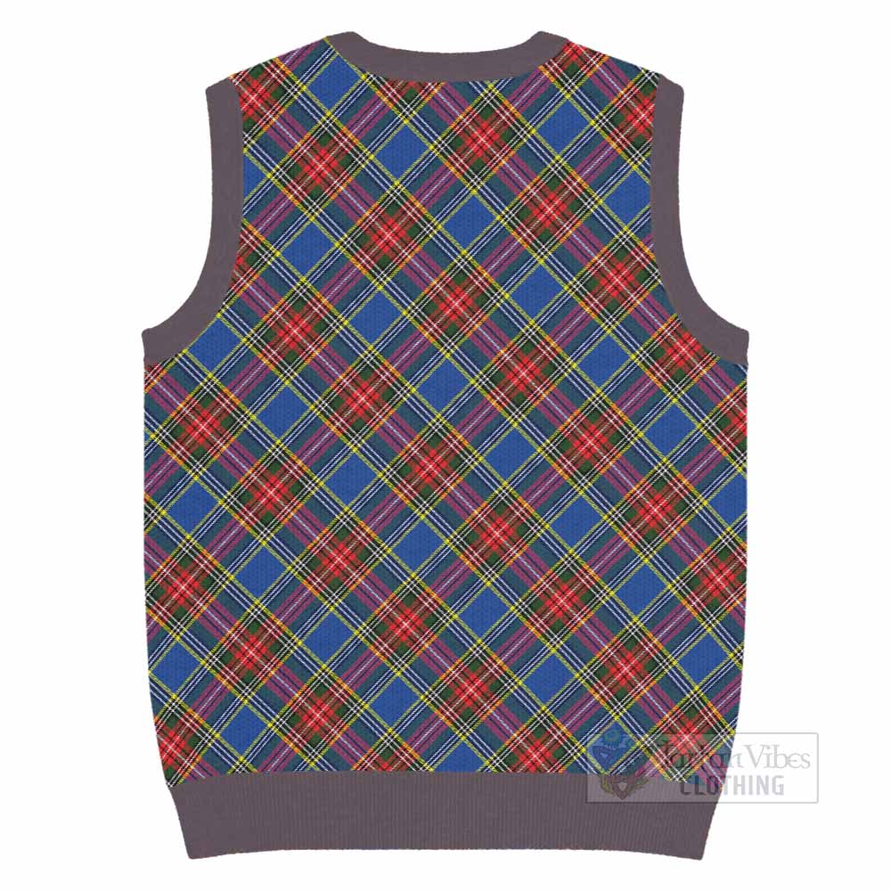 MacBeth (McBeth) Tartan  Knitted V-Neck Vest Cross Style