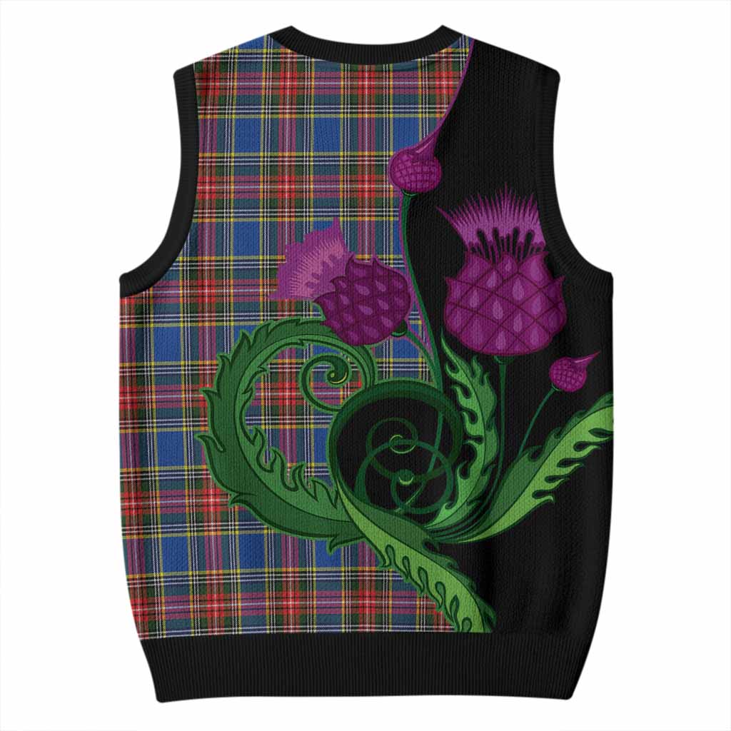 MacBeth (McBeth) Tartan Knitted V-Neck Vest Traditional Scottish Thistle