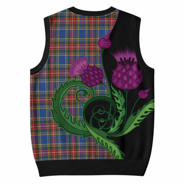 MacBeth (McBeth) Tartan Knitted V-Neck Vest Traditional Scottish Thistle